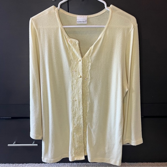 Yellow Lace Cardigan/Sweater - Picture 1 of 3